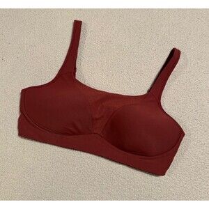 Lululemon Run Times Sports Bra Red Merlot 38D Adjustable Strap Soft Cup